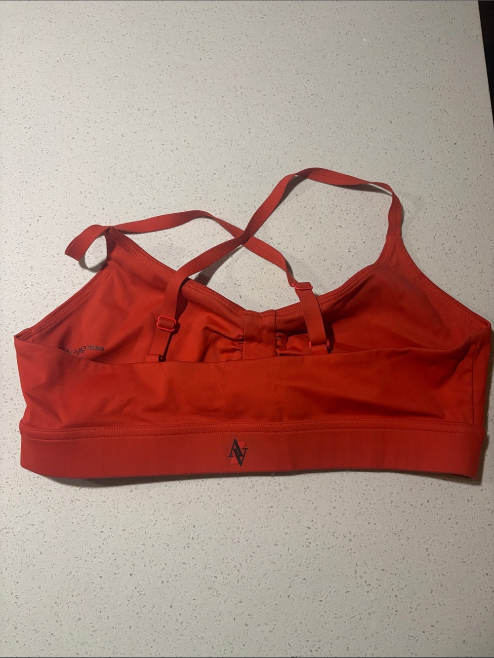 All Access NYC Orange-Red Strappy Sports Bra